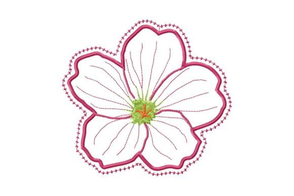 Pink Flower Applique: A Holiday Embroidery Review