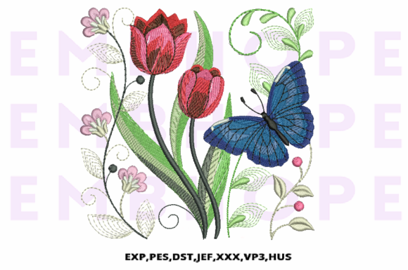 Review: Flowers with Butterfly and Tulips Design