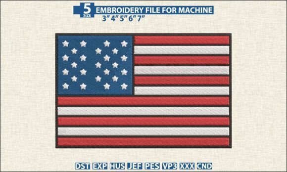 Review: USA Flag Embroidery Pattern PES DST for Apparel