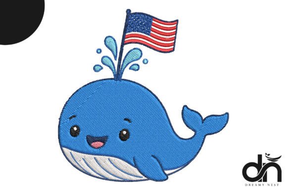 Reviewing the Patriotic USA Flag Whale Embroidery